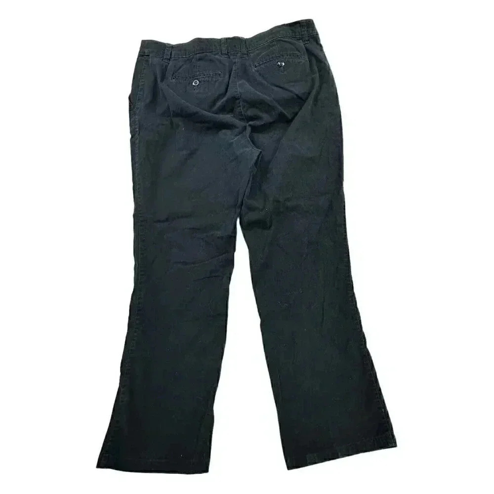 St. johns bay Women’s flat front black straight leg trousers plus size 16W - Picture 2 of 10